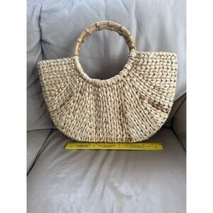 Summer Bag for Women Straw Hand-woven Top-handle Handbag Beach Sea Straw Tote